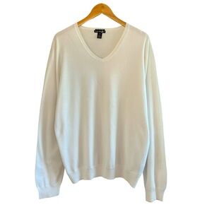 CLUB MONACO Long Sleeve V-neck 100% Pima Cotton Sweater Xl